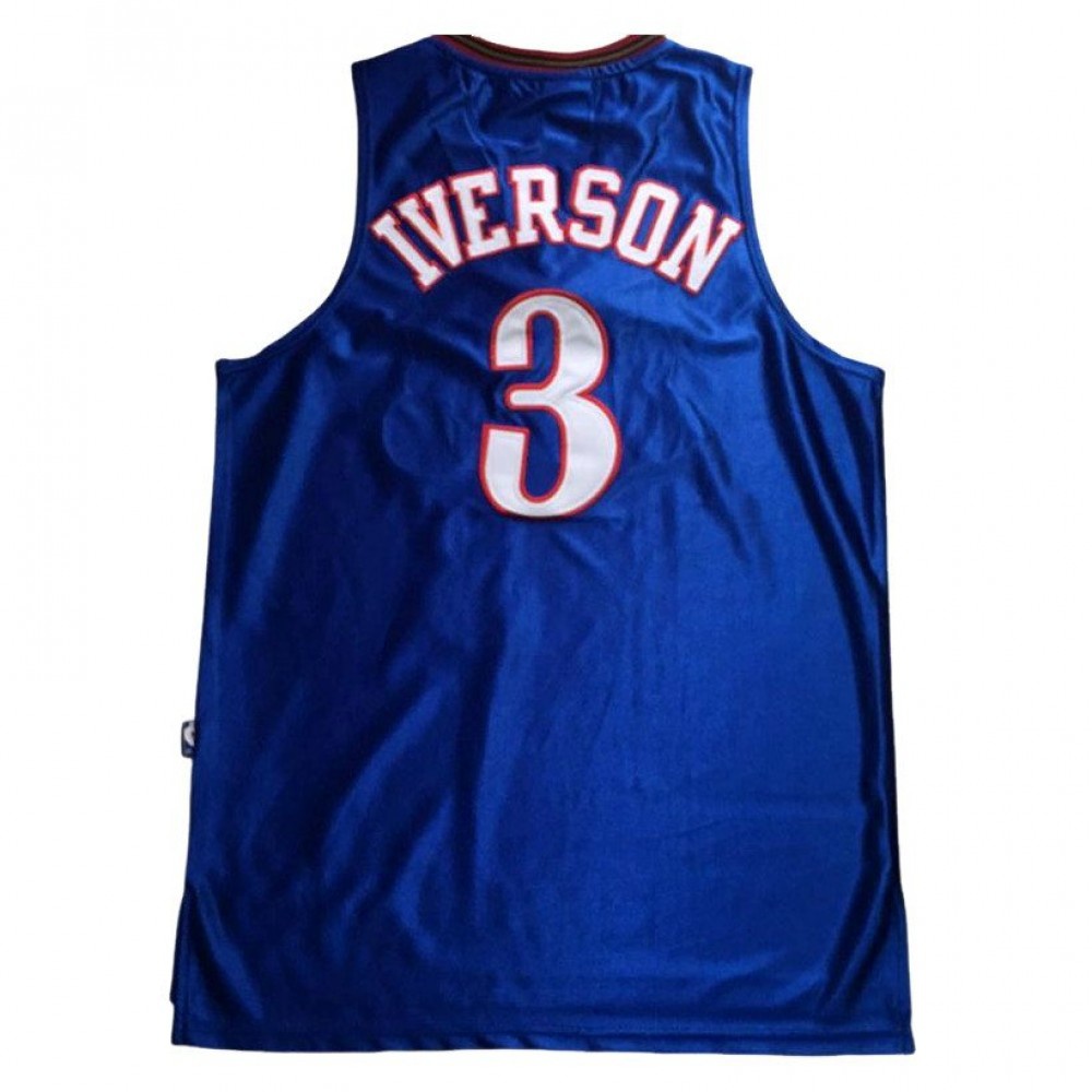 Philadelphia 76ers Allen Iverson #3 Throwback Blue Champions Jersey-Pro Kit Vault | Brand New 26/27 Sports Jerseys